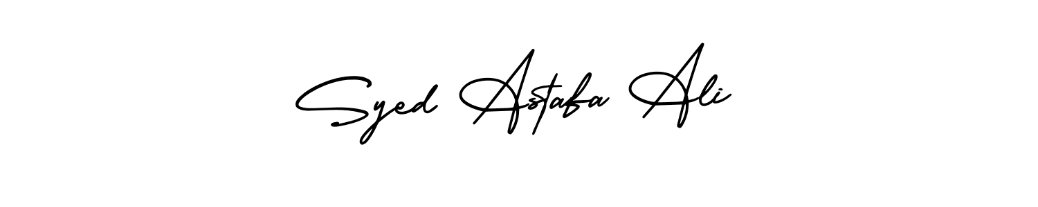 You should practise on your own different ways (AmerikaSignatureDemo-Regular) to write your name (Syed Astafa Ali) in signature. don't let someone else do it for you. Syed Astafa Ali signature style 3 images and pictures png