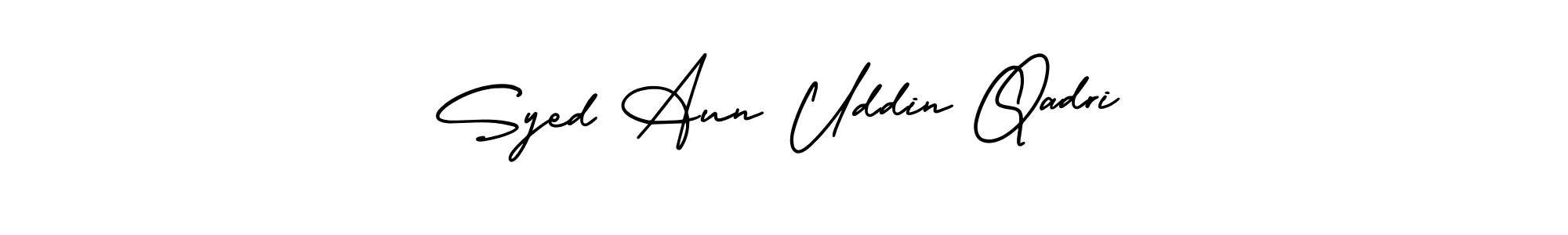 Make a beautiful signature design for name Syed Aun Uddin Qadri. Use this online signature maker to create a handwritten signature for free. Syed Aun Uddin Qadri signature style 3 images and pictures png