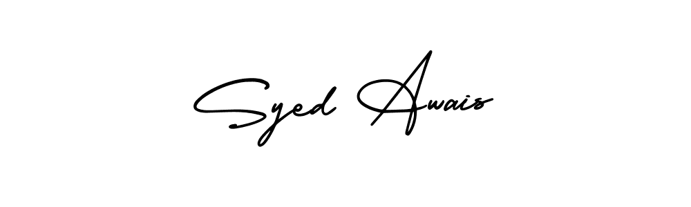 You should practise on your own different ways (AmerikaSignatureDemo-Regular) to write your name (Syed Awais) in signature. don't let someone else do it for you. Syed Awais signature style 3 images and pictures png