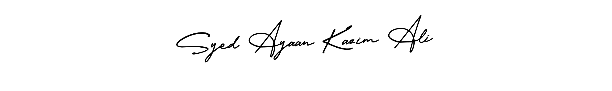 Syed Ayaan Kazim Ali stylish signature style. Best Handwritten Sign (AmerikaSignatureDemo-Regular) for my name. Handwritten Signature Collection Ideas for my name Syed Ayaan Kazim Ali. Syed Ayaan Kazim Ali signature style 3 images and pictures png