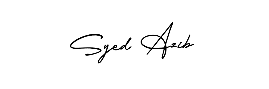 How to make Syed Azib signature? AmerikaSignatureDemo-Regular is a professional autograph style. Create handwritten signature for Syed Azib name. Syed Azib signature style 3 images and pictures png