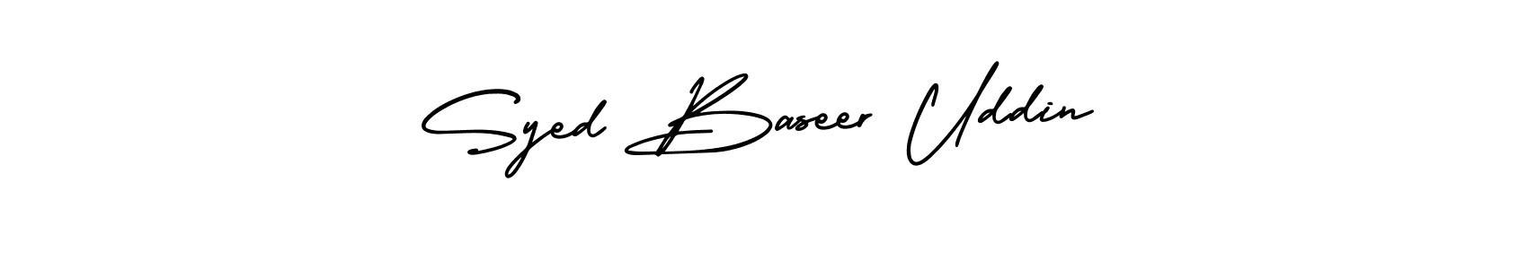 How to make Syed Baseer Uddin signature? AmerikaSignatureDemo-Regular is a professional autograph style. Create handwritten signature for Syed Baseer Uddin name. Syed Baseer Uddin signature style 3 images and pictures png