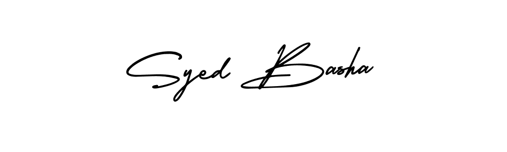 Syed Basha stylish signature style. Best Handwritten Sign (AmerikaSignatureDemo-Regular) for my name. Handwritten Signature Collection Ideas for my name Syed Basha. Syed Basha signature style 3 images and pictures png