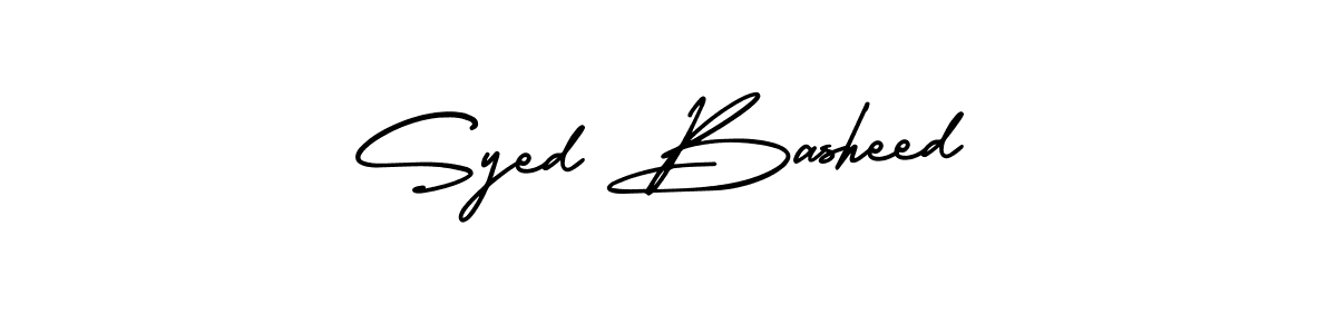 You should practise on your own different ways (AmerikaSignatureDemo-Regular) to write your name (Syed Basheed) in signature. don't let someone else do it for you. Syed Basheed signature style 3 images and pictures png