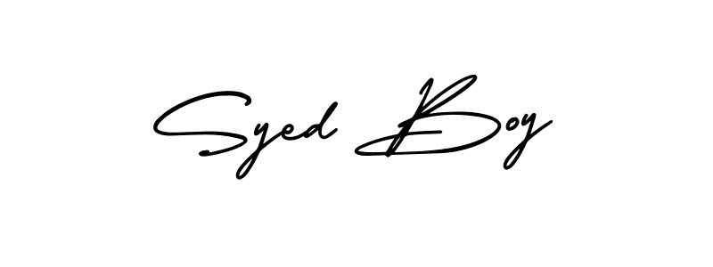 How to make Syed Boy signature? AmerikaSignatureDemo-Regular is a professional autograph style. Create handwritten signature for Syed Boy name. Syed Boy signature style 3 images and pictures png