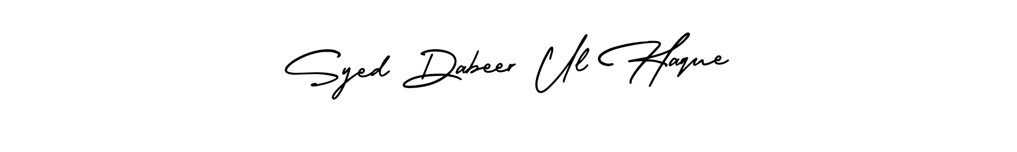 Also we have Syed Dabeer Ul Haque name is the best signature style. Create professional handwritten signature collection using AmerikaSignatureDemo-Regular autograph style. Syed Dabeer Ul Haque signature style 3 images and pictures png