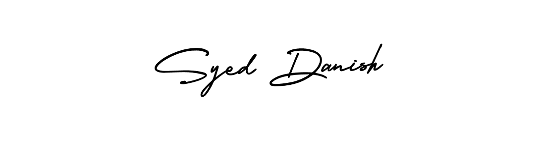 How to make Syed Danish name signature. Use AmerikaSignatureDemo-Regular style for creating short signs online. This is the latest handwritten sign. Syed Danish signature style 3 images and pictures png