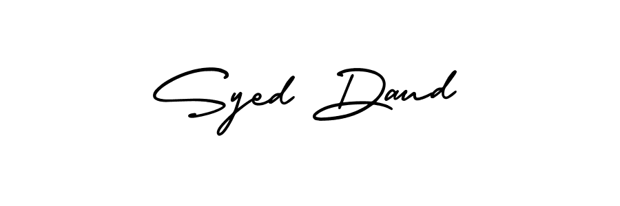 How to Draw Syed Daud signature style? AmerikaSignatureDemo-Regular is a latest design signature styles for name Syed Daud. Syed Daud signature style 3 images and pictures png