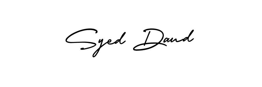 This is the best signature style for the Syed Daud name. Also you like these signature font (AmerikaSignatureDemo-Regular). Mix name signature. Syed Daud signature style 3 images and pictures png