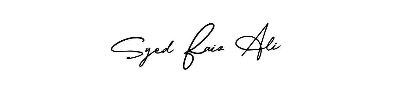 How to Draw Syed Faiz Ali signature style? AmerikaSignatureDemo-Regular is a latest design signature styles for name Syed Faiz Ali. Syed Faiz Ali signature style 3 images and pictures png