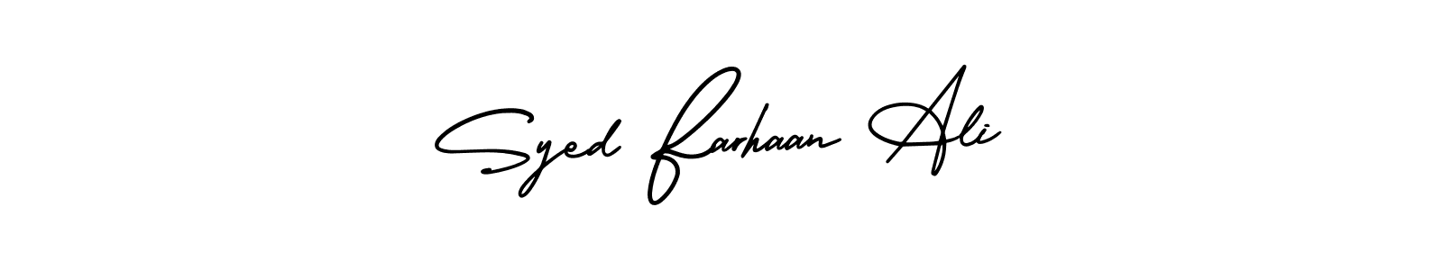 Make a beautiful signature design for name Syed Farhaan Ali. Use this online signature maker to create a handwritten signature for free. Syed Farhaan Ali signature style 3 images and pictures png