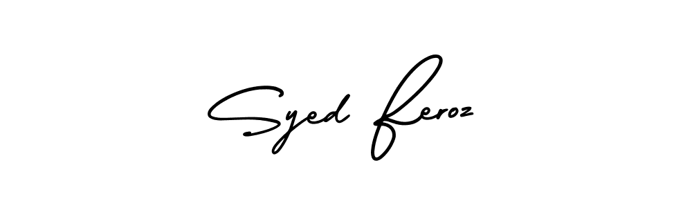 Similarly AmerikaSignatureDemo-Regular is the best handwritten signature design. Signature creator online .You can use it as an online autograph creator for name Syed Feroz. Syed Feroz signature style 3 images and pictures png