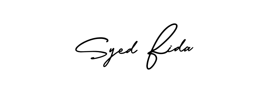 Make a short Syed Fida signature style. Manage your documents anywhere anytime using AmerikaSignatureDemo-Regular. Create and add eSignatures, submit forms, share and send files easily. Syed Fida signature style 3 images and pictures png