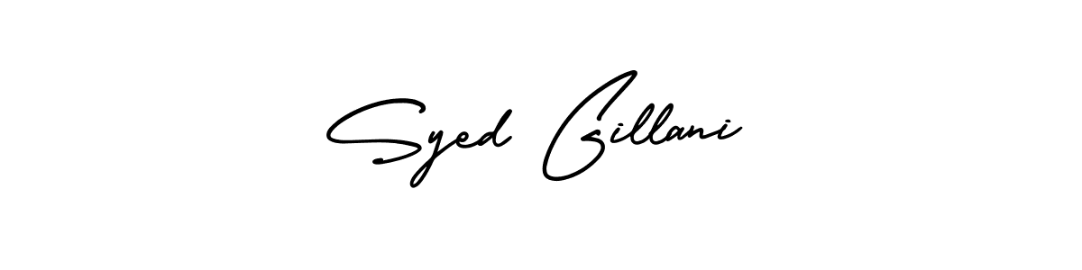 Make a beautiful signature design for name Syed Gillani. With this signature (AmerikaSignatureDemo-Regular) style, you can create a handwritten signature for free. Syed Gillani signature style 3 images and pictures png