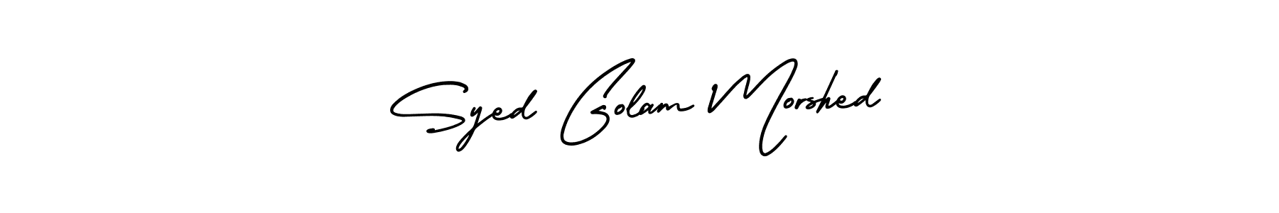 This is the best signature style for the Syed Golam Morshed name. Also you like these signature font (AmerikaSignatureDemo-Regular). Mix name signature. Syed Golam Morshed signature style 3 images and pictures png