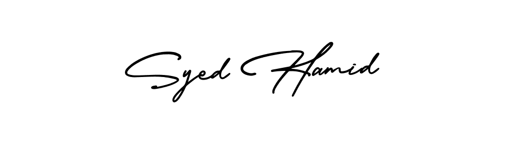 Best and Professional Signature Style for Syed Hamid. AmerikaSignatureDemo-Regular Best Signature Style Collection. Syed Hamid signature style 3 images and pictures png