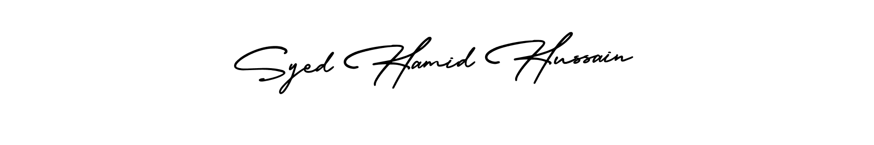 AmerikaSignatureDemo-Regular is a professional signature style that is perfect for those who want to add a touch of class to their signature. It is also a great choice for those who want to make their signature more unique. Get Syed Hamid Hussain name to fancy signature for free. Syed Hamid Hussain signature style 3 images and pictures png