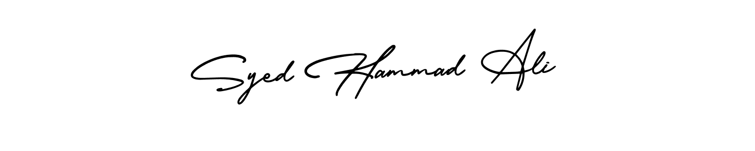 You can use this online signature creator to create a handwritten signature for the name Syed Hammad Ali. This is the best online autograph maker. Syed Hammad Ali signature style 3 images and pictures png