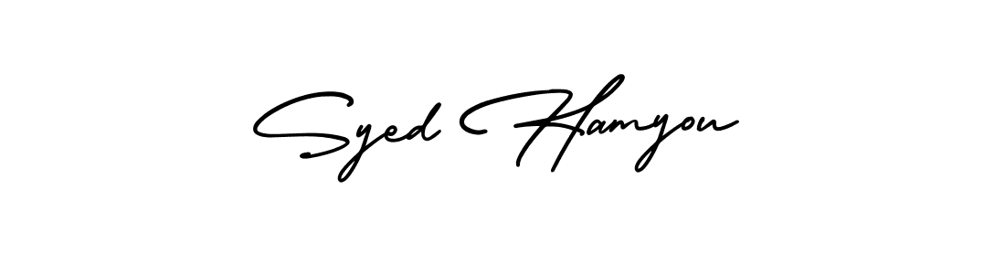 Syed Hamyou stylish signature style. Best Handwritten Sign (AmerikaSignatureDemo-Regular) for my name. Handwritten Signature Collection Ideas for my name Syed Hamyou. Syed Hamyou signature style 3 images and pictures png