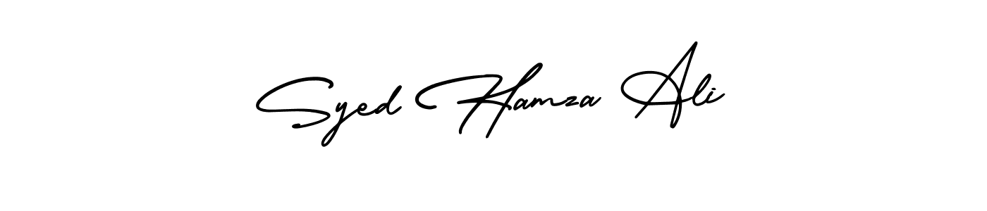 Design your own signature with our free online signature maker. With this signature software, you can create a handwritten (AmerikaSignatureDemo-Regular) signature for name Syed Hamza Ali. Syed Hamza Ali signature style 3 images and pictures png