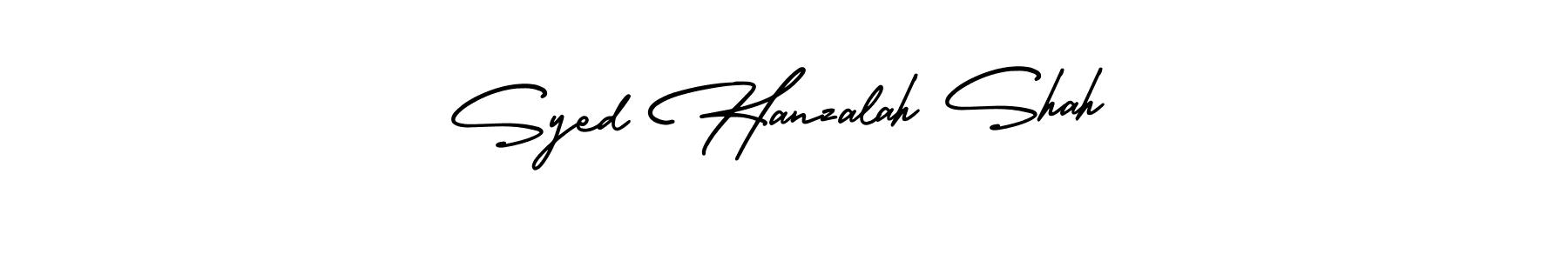 Similarly AmerikaSignatureDemo-Regular is the best handwritten signature design. Signature creator online .You can use it as an online autograph creator for name Syed Hanzalah Shah. Syed Hanzalah Shah signature style 3 images and pictures png