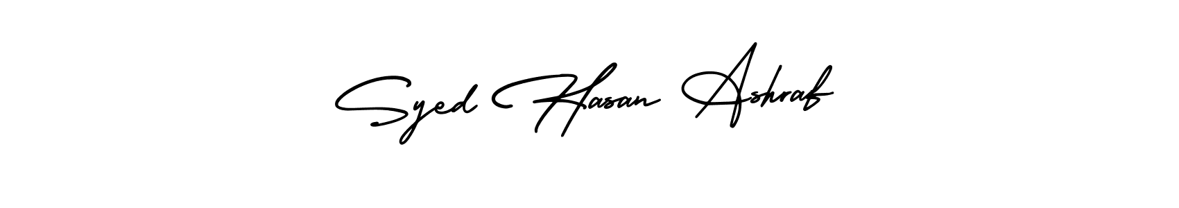 Create a beautiful signature design for name Syed Hasan Ashraf. With this signature (AmerikaSignatureDemo-Regular) fonts, you can make a handwritten signature for free. Syed Hasan Ashraf signature style 3 images and pictures png