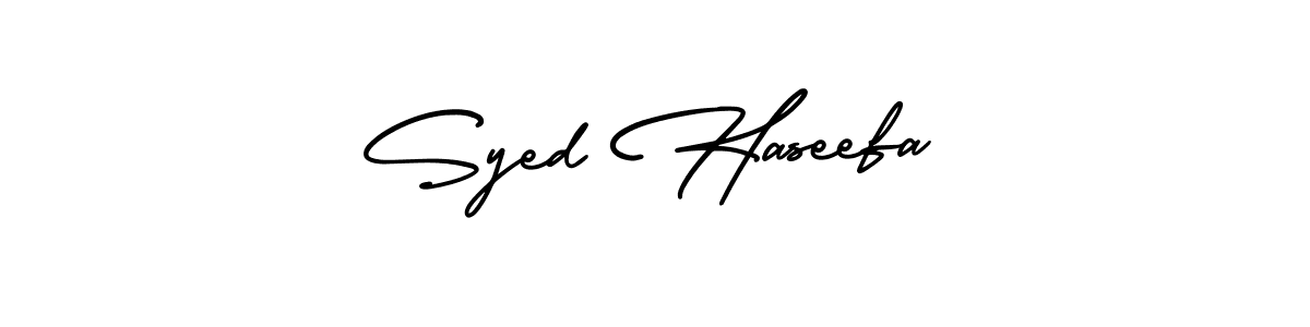 Use a signature maker to create a handwritten signature online. With this signature software, you can design (AmerikaSignatureDemo-Regular) your own signature for name Syed Haseefa. Syed Haseefa signature style 3 images and pictures png