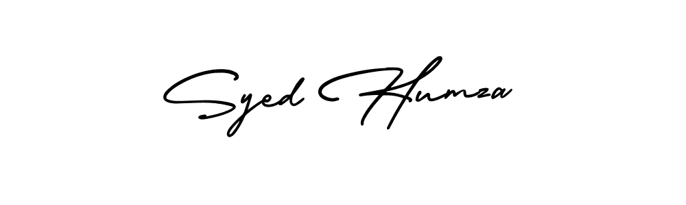 Make a beautiful signature design for name Syed Humza. With this signature (AmerikaSignatureDemo-Regular) style, you can create a handwritten signature for free. Syed Humza signature style 3 images and pictures png