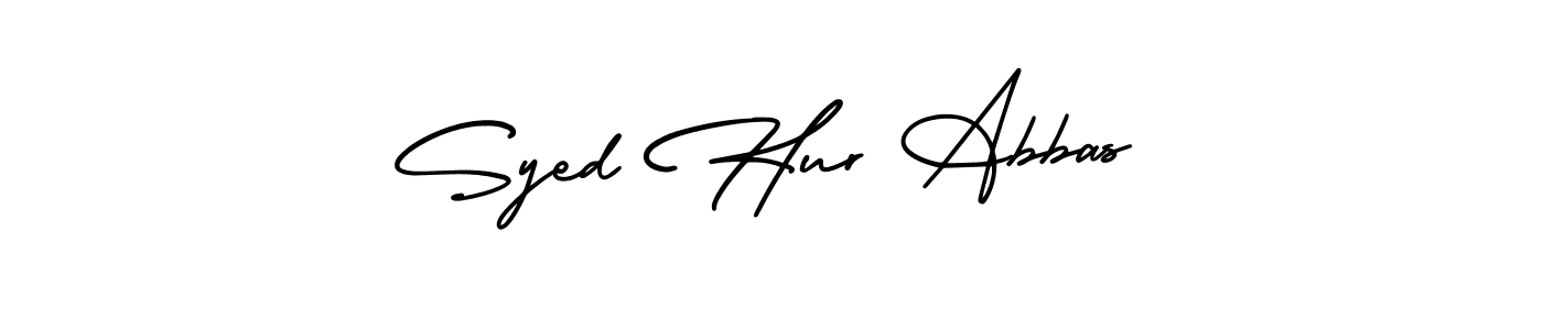 How to Draw Syed Hur Abbas signature style? AmerikaSignatureDemo-Regular is a latest design signature styles for name Syed Hur Abbas. Syed Hur Abbas signature style 3 images and pictures png