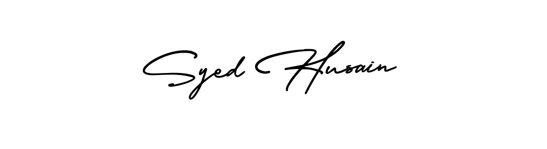 Syed Husain stylish signature style. Best Handwritten Sign (AmerikaSignatureDemo-Regular) for my name. Handwritten Signature Collection Ideas for my name Syed Husain. Syed Husain signature style 3 images and pictures png