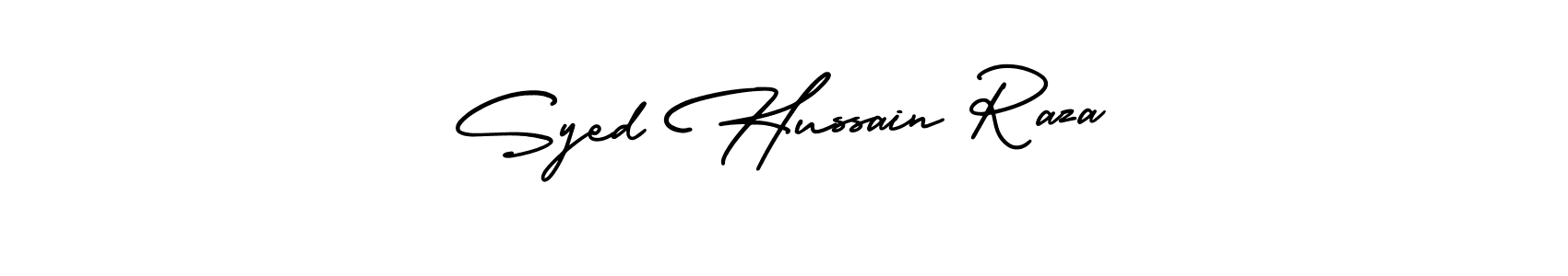 Syed Hussain Raza stylish signature style. Best Handwritten Sign (AmerikaSignatureDemo-Regular) for my name. Handwritten Signature Collection Ideas for my name Syed Hussain Raza. Syed Hussain Raza signature style 3 images and pictures png