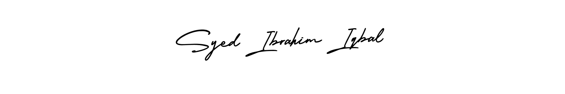 How to make Syed Ibrahim Iqbal name signature. Use AmerikaSignatureDemo-Regular style for creating short signs online. This is the latest handwritten sign. Syed Ibrahim Iqbal signature style 3 images and pictures png