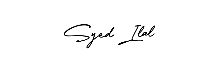 Syed Ilal stylish signature style. Best Handwritten Sign (AmerikaSignatureDemo-Regular) for my name. Handwritten Signature Collection Ideas for my name Syed Ilal. Syed Ilal signature style 3 images and pictures png