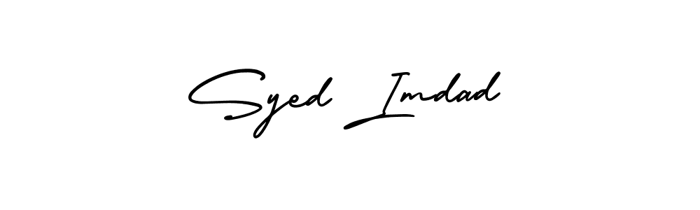 Create a beautiful signature design for name Syed Imdad. With this signature (AmerikaSignatureDemo-Regular) fonts, you can make a handwritten signature for free. Syed Imdad signature style 3 images and pictures png