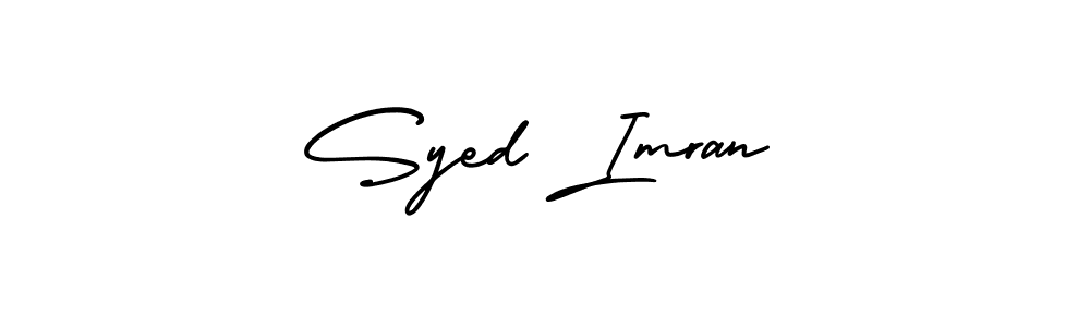 The best way (AmerikaSignatureDemo-Regular) to make a short signature is to pick only two or three words in your name. The name Syed Imran include a total of six letters. For converting this name. Syed Imran signature style 3 images and pictures png