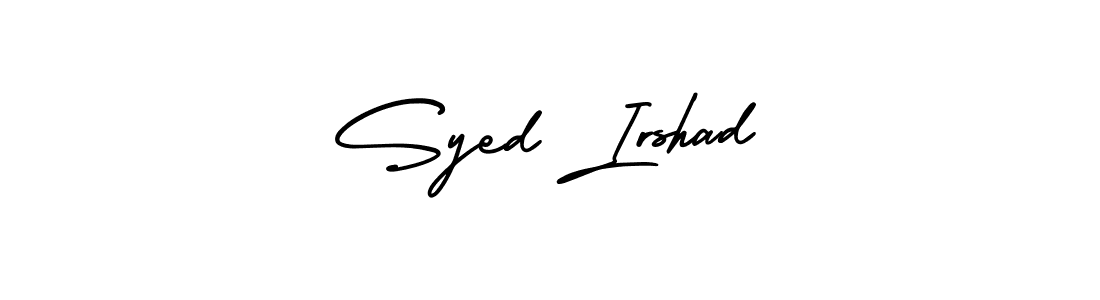 The best way (AmerikaSignatureDemo-Regular) to make a short signature is to pick only two or three words in your name. The name Syed Irshad include a total of six letters. For converting this name. Syed Irshad signature style 3 images and pictures png