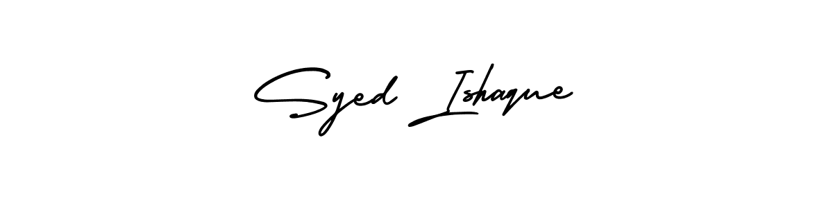 Syed Ishaque stylish signature style. Best Handwritten Sign (AmerikaSignatureDemo-Regular) for my name. Handwritten Signature Collection Ideas for my name Syed Ishaque. Syed Ishaque signature style 3 images and pictures png