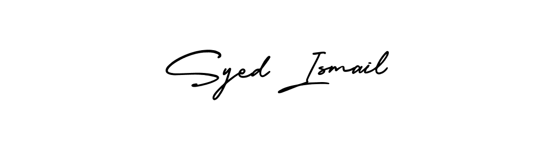You should practise on your own different ways (AmerikaSignatureDemo-Regular) to write your name (Syed Ismail) in signature. don't let someone else do it for you. Syed Ismail signature style 3 images and pictures png