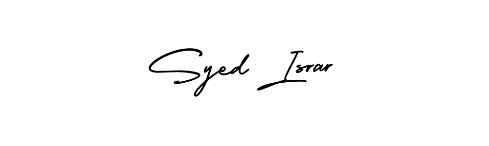 How to Draw Syed Israr signature style? AmerikaSignatureDemo-Regular is a latest design signature styles for name Syed Israr. Syed Israr signature style 3 images and pictures png