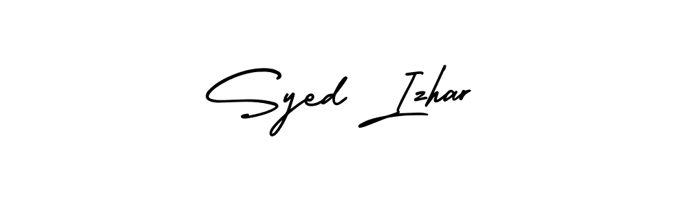 How to make Syed Izhar signature? AmerikaSignatureDemo-Regular is a professional autograph style. Create handwritten signature for Syed Izhar name. Syed Izhar signature style 3 images and pictures png