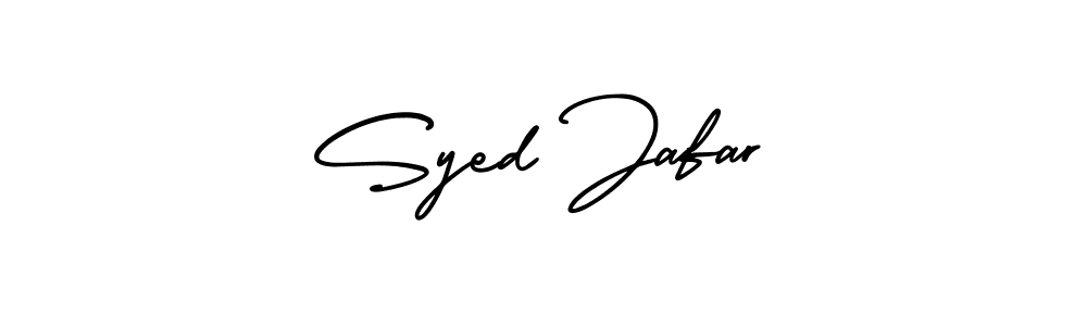 You should practise on your own different ways (AmerikaSignatureDemo-Regular) to write your name (Syed Jafar) in signature. don't let someone else do it for you. Syed Jafar signature style 3 images and pictures png