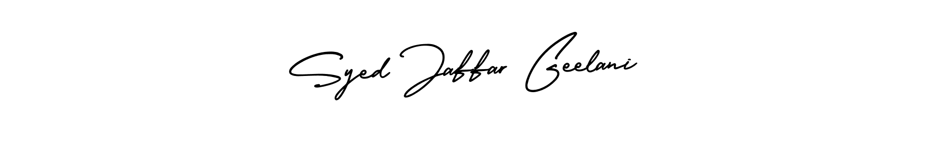 How to make Syed Jaffar Geelani signature? AmerikaSignatureDemo-Regular is a professional autograph style. Create handwritten signature for Syed Jaffar Geelani name. Syed Jaffar Geelani signature style 3 images and pictures png