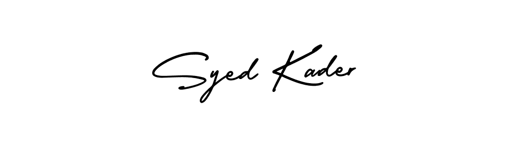 How to make Syed Kader name signature. Use AmerikaSignatureDemo-Regular style for creating short signs online. This is the latest handwritten sign. Syed Kader signature style 3 images and pictures png