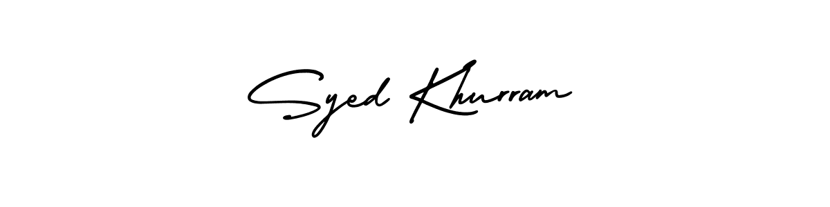 This is the best signature style for the Syed Khurram name. Also you like these signature font (AmerikaSignatureDemo-Regular). Mix name signature. Syed Khurram signature style 3 images and pictures png