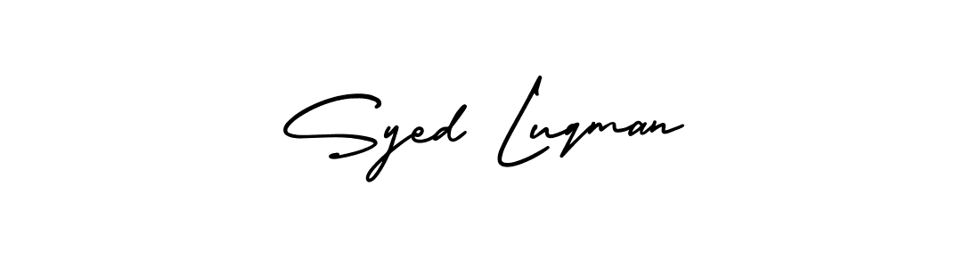 This is the best signature style for the Syed Luqman name. Also you like these signature font (AmerikaSignatureDemo-Regular). Mix name signature. Syed Luqman signature style 3 images and pictures png