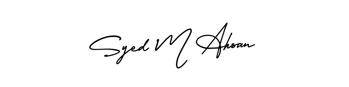 Check out images of Autograph of Syed M Ahsan name. Actor Syed M Ahsan Signature Style. AmerikaSignatureDemo-Regular is a professional sign style online. Syed M Ahsan signature style 3 images and pictures png