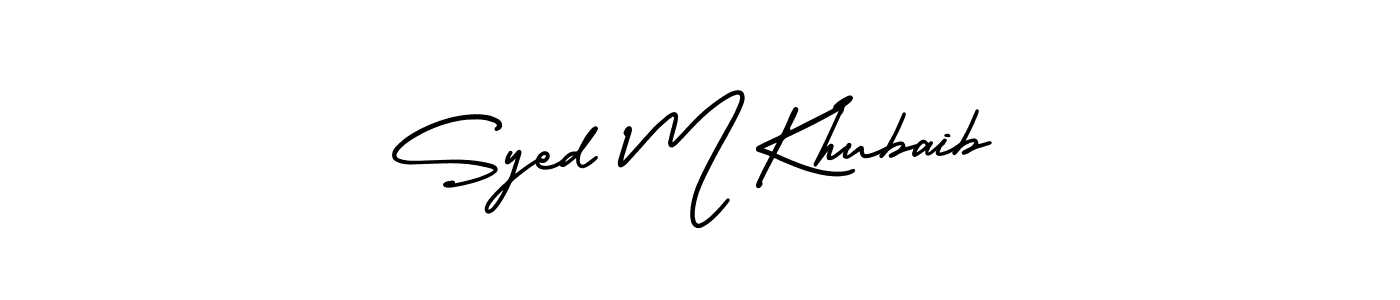 Similarly AmerikaSignatureDemo-Regular is the best handwritten signature design. Signature creator online .You can use it as an online autograph creator for name Syed M Khubaib. Syed M Khubaib signature style 3 images and pictures png