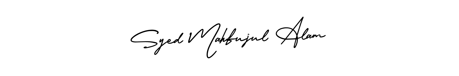 Also You can easily find your signature by using the search form. We will create Syed Mahfujul Alam name handwritten signature images for you free of cost using AmerikaSignatureDemo-Regular sign style. Syed Mahfujul Alam signature style 3 images and pictures png