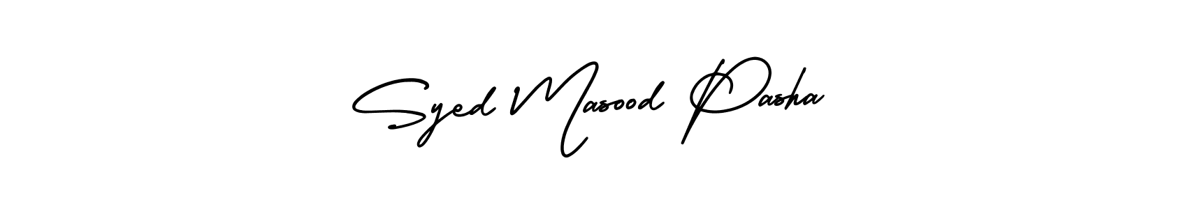 How to make Syed Masood Pasha name signature. Use AmerikaSignatureDemo-Regular style for creating short signs online. This is the latest handwritten sign. Syed Masood Pasha signature style 3 images and pictures png