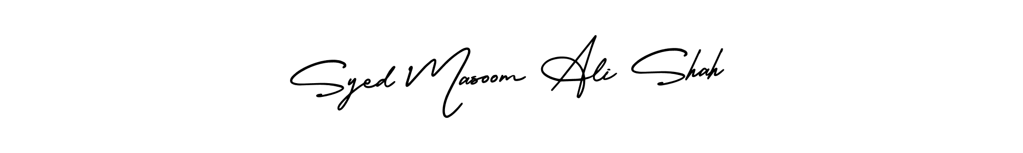 Use a signature maker to create a handwritten signature online. With this signature software, you can design (AmerikaSignatureDemo-Regular) your own signature for name Syed Masoom Ali Shah. Syed Masoom Ali Shah signature style 3 images and pictures png